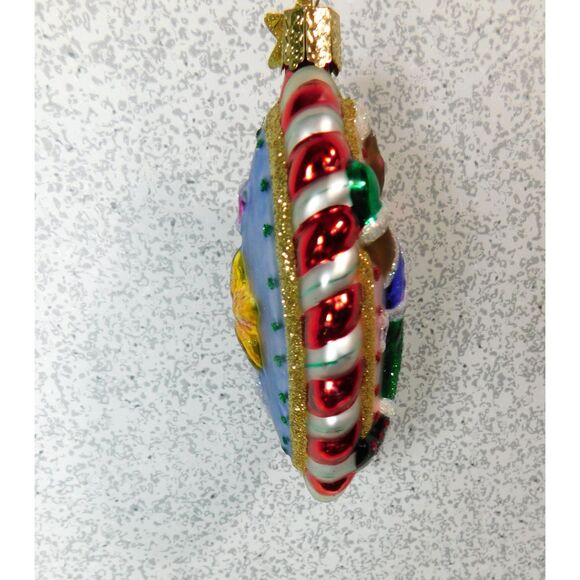 Gingerbread Man Ornament  Blown Glass Old World Style 4 in. - Picture 3 of 5